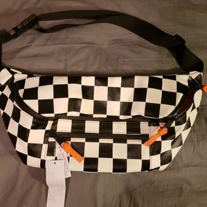 UO Oversized checkers Sling Bag